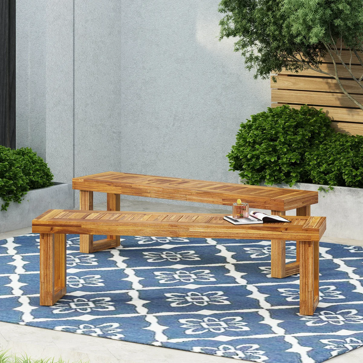 Nestor Bench Set of 2, Natural — view 1