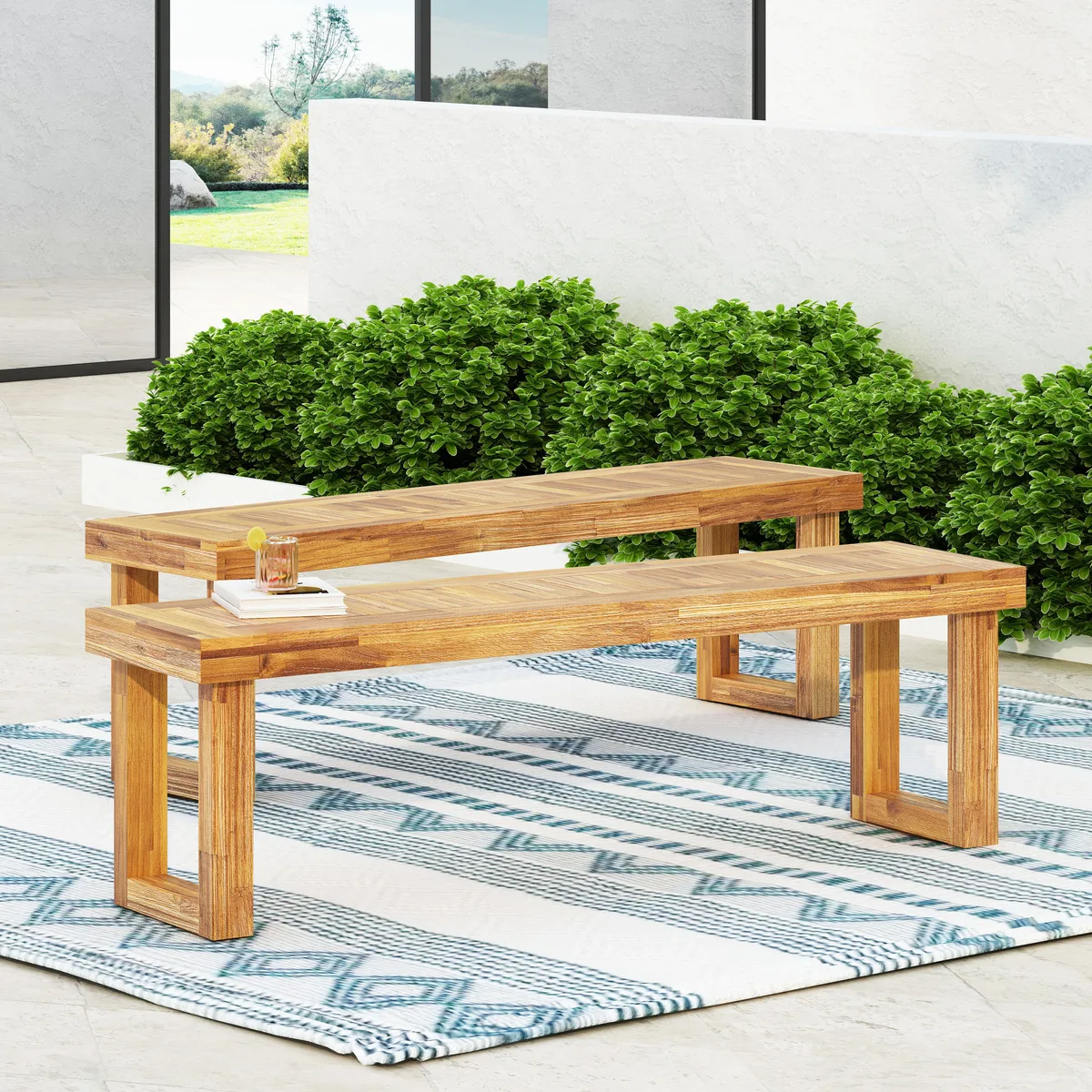 Nestor Bench Set of 2, Natural — view 4