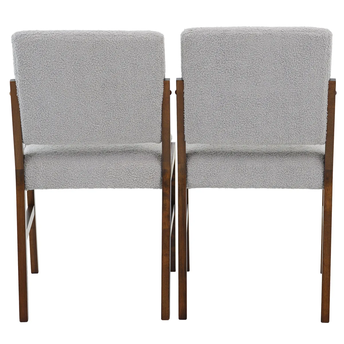 Caldwell Dining Chair Set of 2 - Light Grey Boucle — view 4