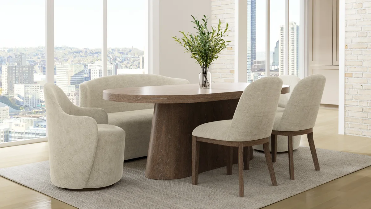 Cocoa and Ivory Shelter Upholstered Chair Set of 2 — view 4