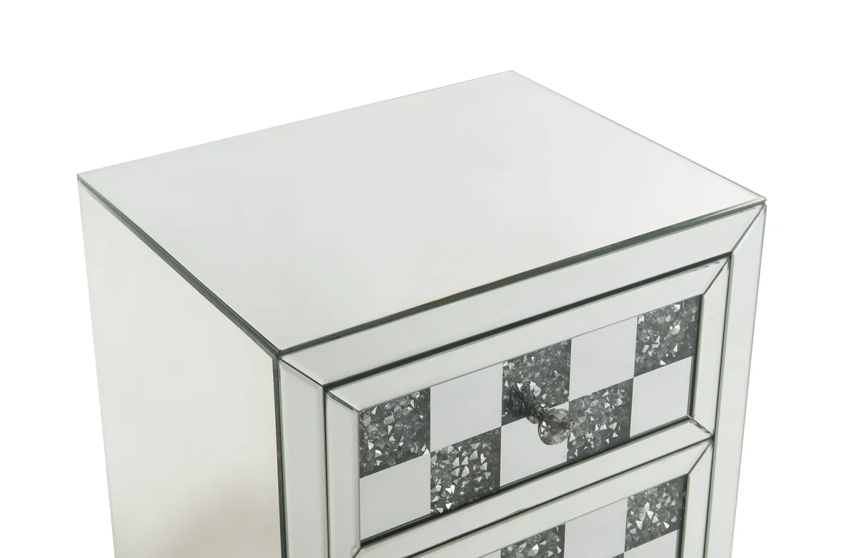 Noralie Mirrored Accent Table with Faux Diamonds — view 4