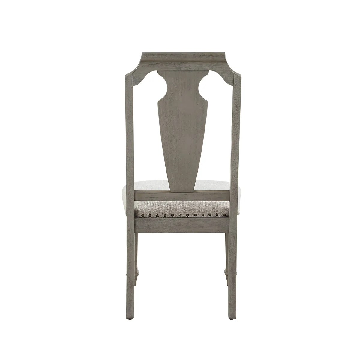 Zumala Beige Linen & Weathered Oak Finish Side Chair (Set of 2) — view 4