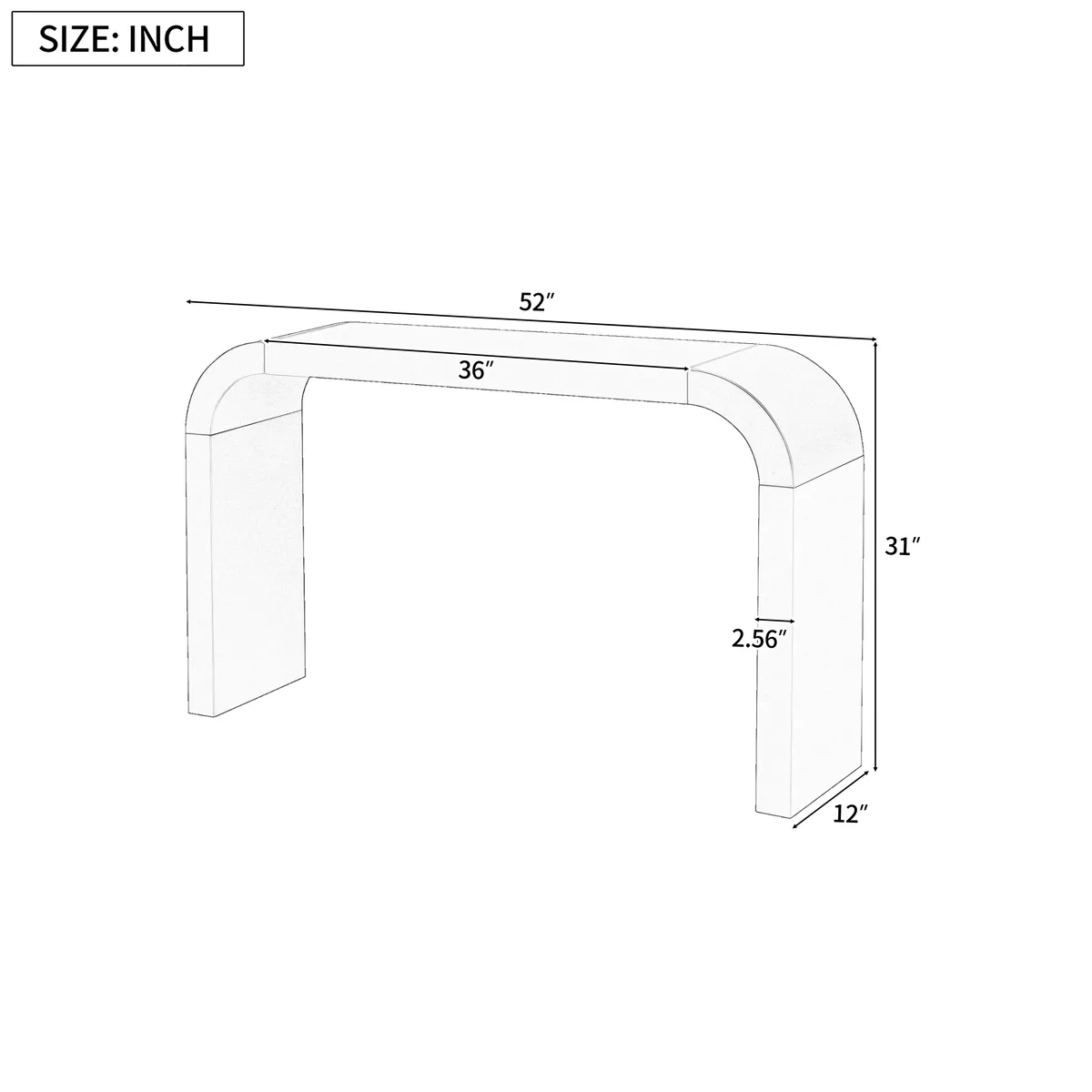 Modern Minimalist Console Table — view 3