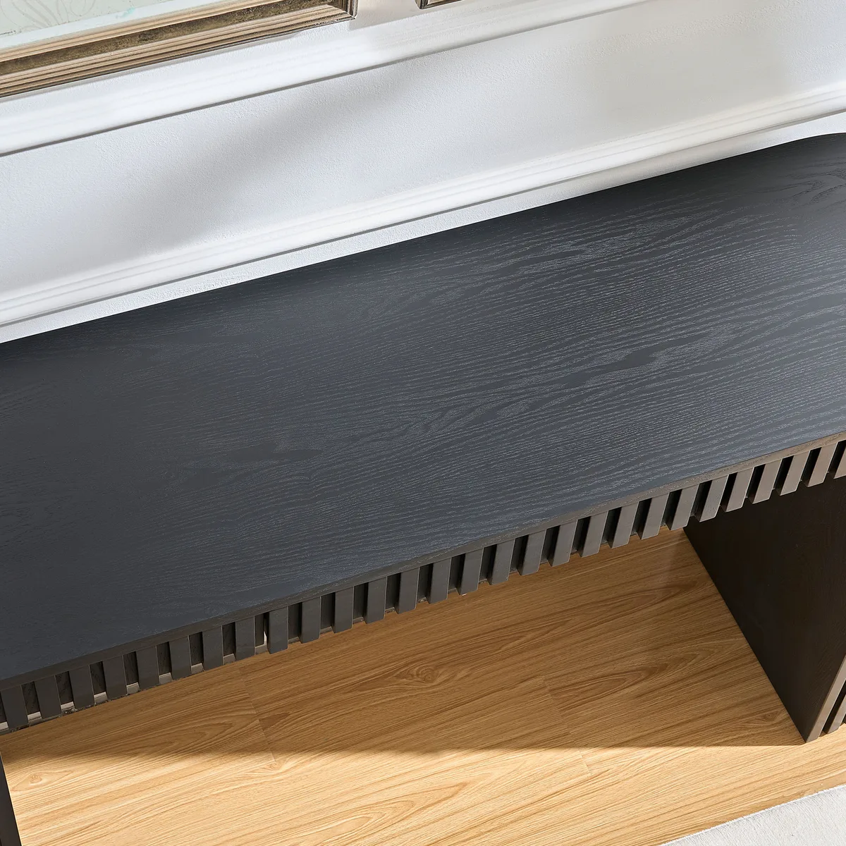 59.05'' Modern Console Table with Drawer for Entryway with Unique Vertical — view 2