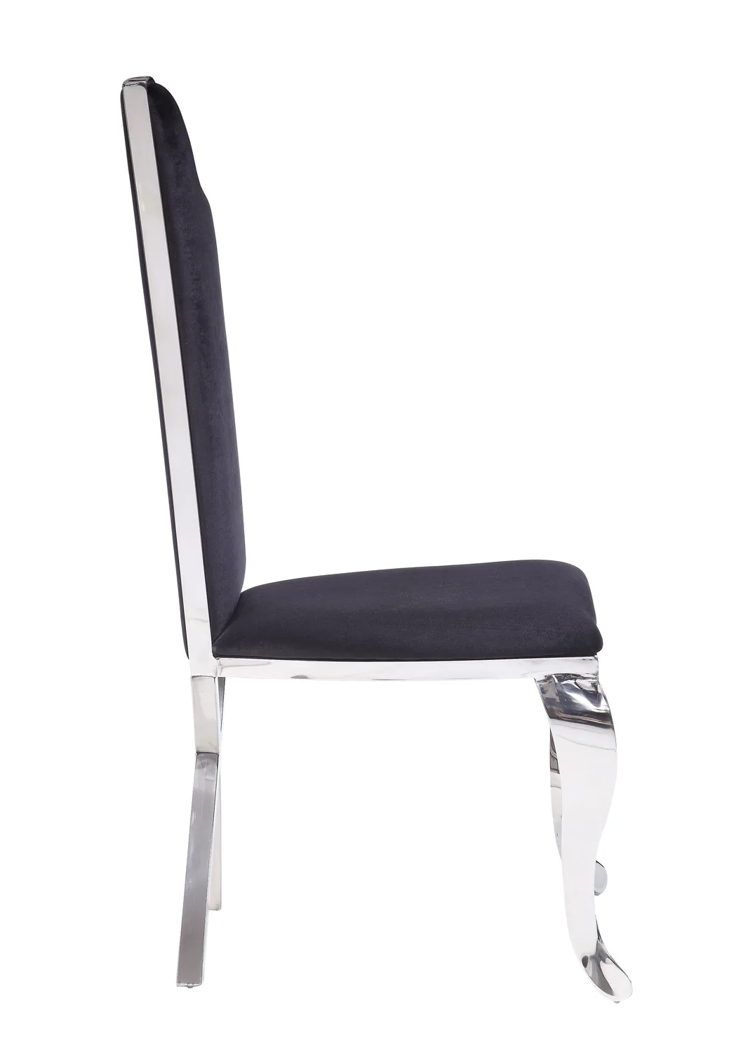 Cyrene Side Chair (Set - 2) in Fabric & Stainless Steel 62079 — view 2