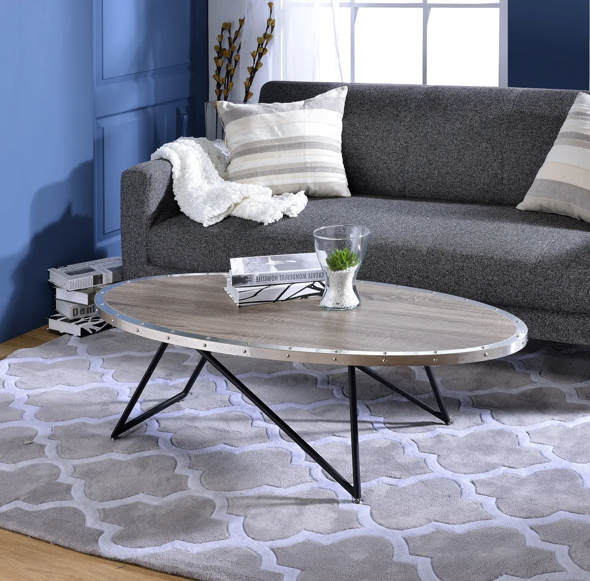 Allis Coffee Table in Weathered Gray Oak 81730 — view 3