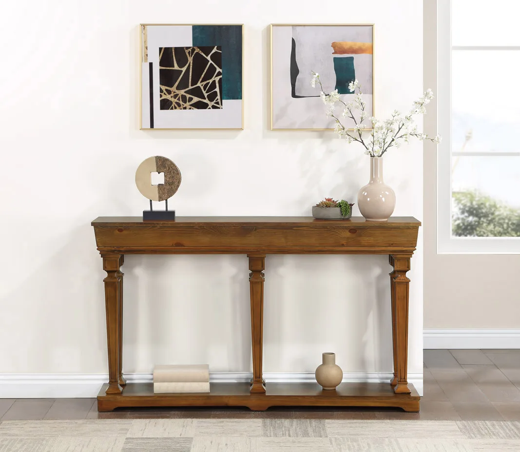 Garrison Console Table in Oak 97252 — view 1