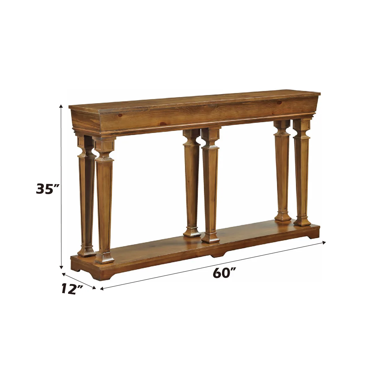Garrison Console Table in Oak 97252 — view 2