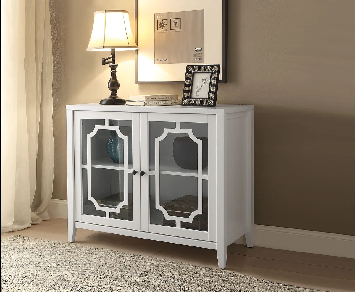 Ceara Console Table in White 97384 — view 1
