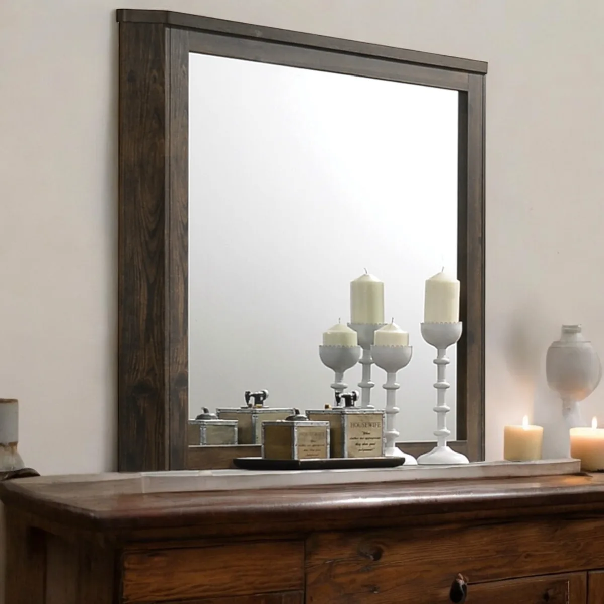 Elettra Mirror, Rustic Walnut 24854 — view 1