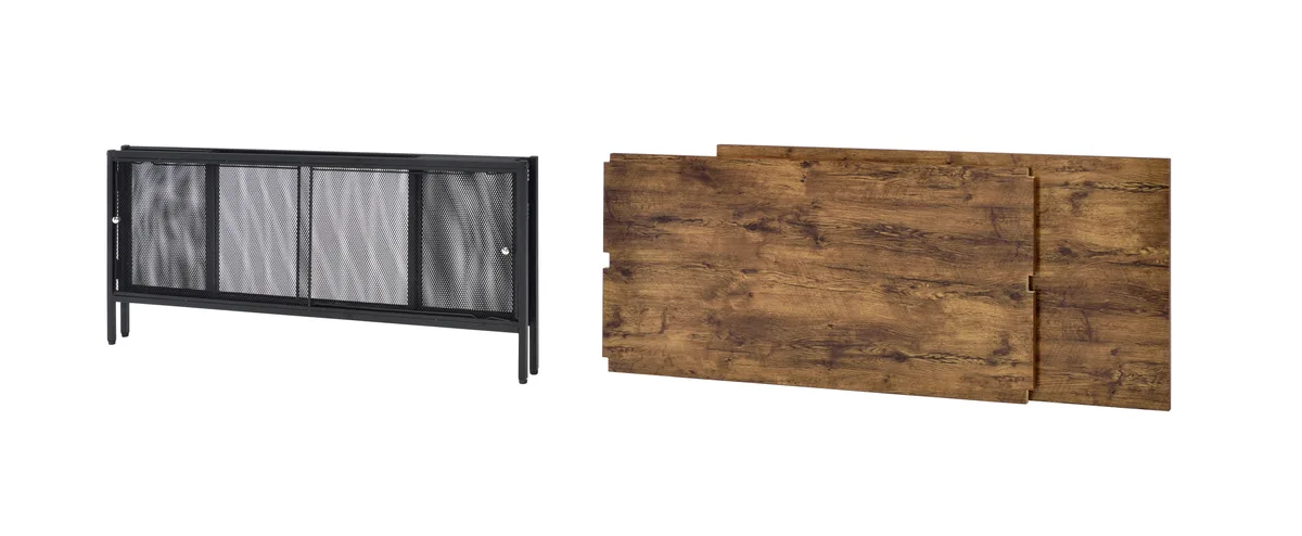 Winam Coffee Table, Antique Oak & Black 82780 — view 4