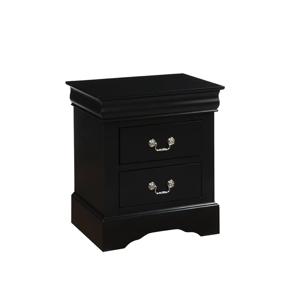 Louis Philippe III Nightstand in Black 19503 — view 3
