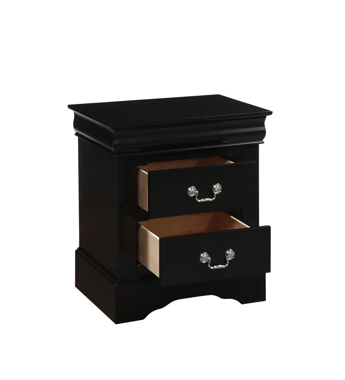 Louis Philippe III Nightstand in Black 19503 — view 4