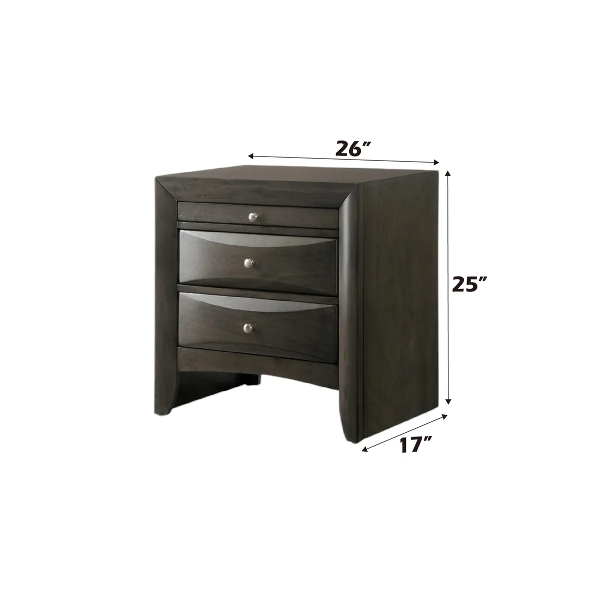Ireland Nightstand in Gray Oak 22704 — view 2