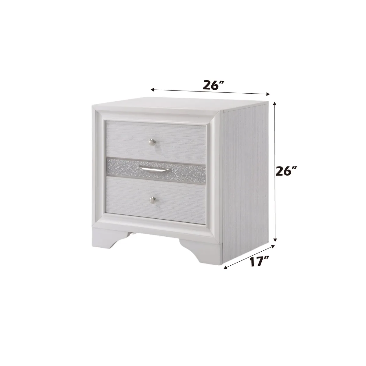 Naima Nightstand in White 25773 — view 2