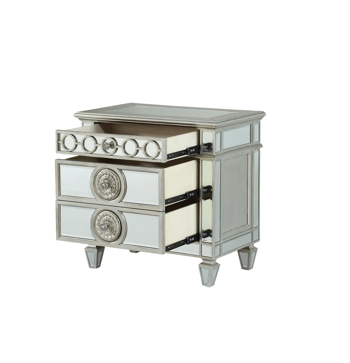 Varian Nightstand in Mirrored 26153 — view 2