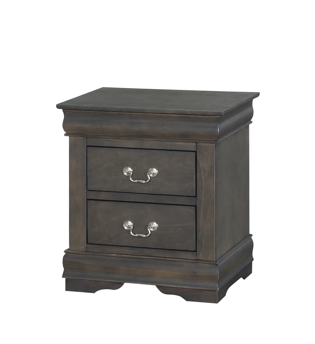 Louis Philippe Nightstand in Dark Gray 26793 — view 1