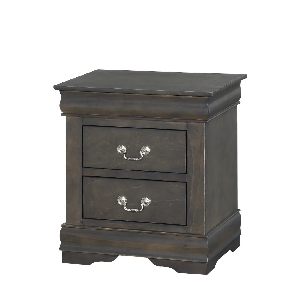 Louis Philippe Nightstand in Dark Gray 26793 — view 3