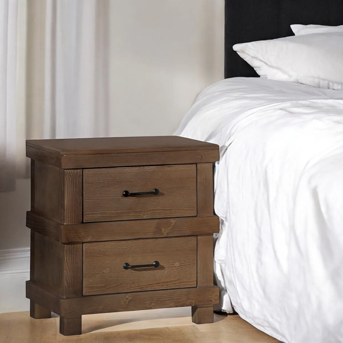 Adams Nightstand in Antique Oak 30613 — view 1