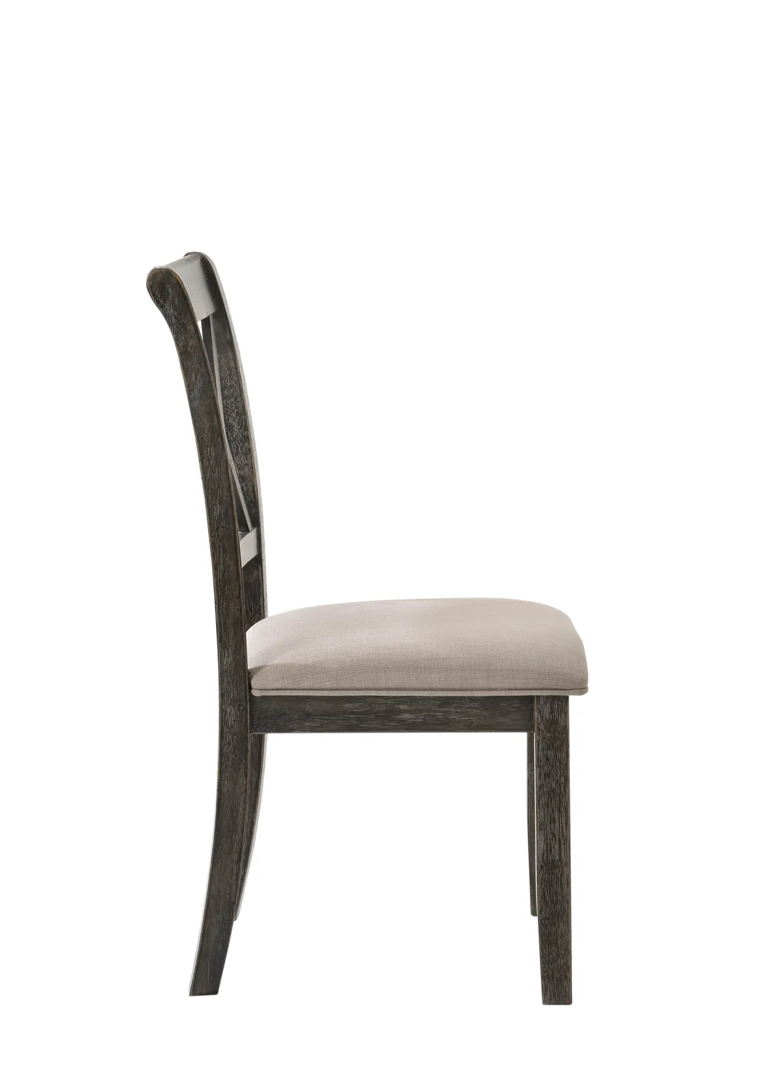 Claudia II Side Chair (Set - 2) in Fabric & Weathered Gray 71882 — view 4