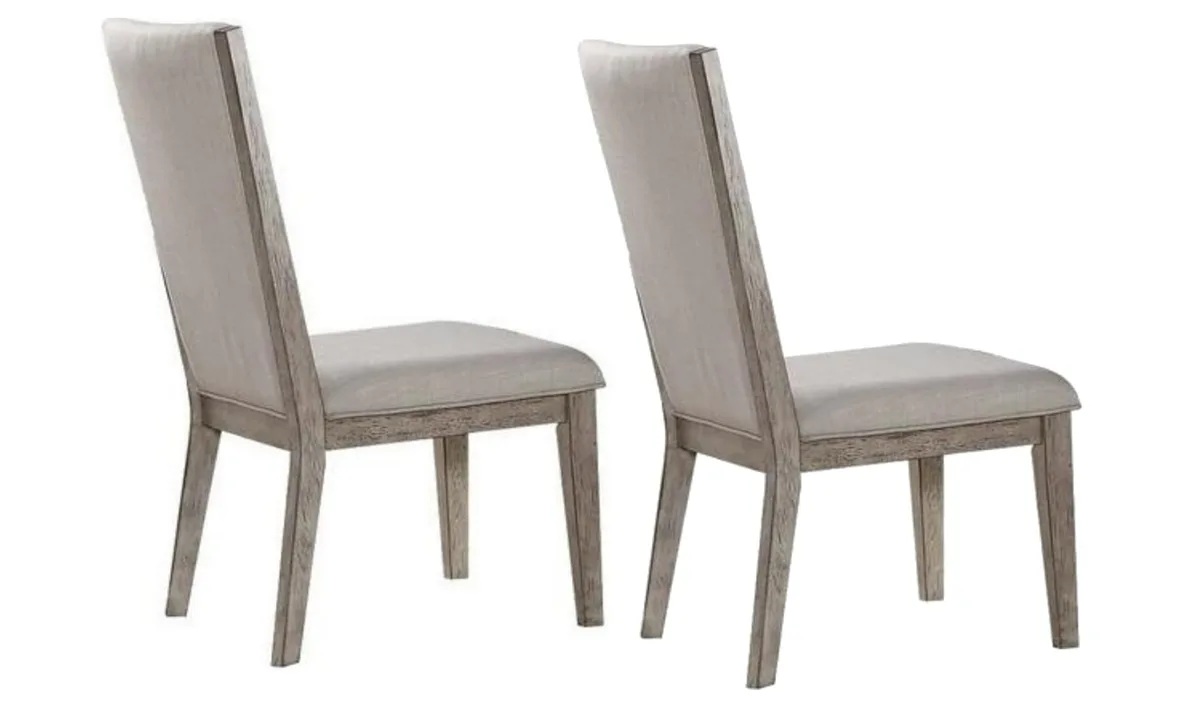 Rocky Side Chair (Set - 2) in Fabric & Gray Oak 72862 — view 2
