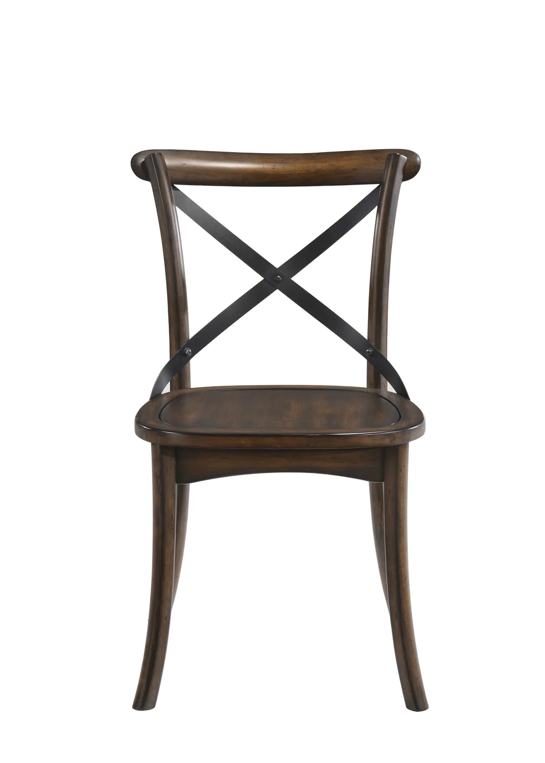 Kaelyn Side Chair (Set - 2) in Dark Oak & Black 73032 — view 2