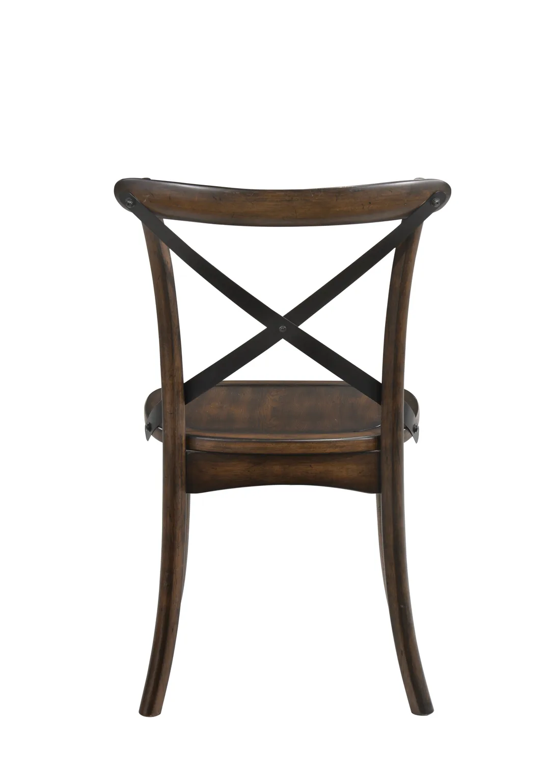 Kaelyn Side Chair (Set - 2) in Dark Oak & Black 73032 — view 3