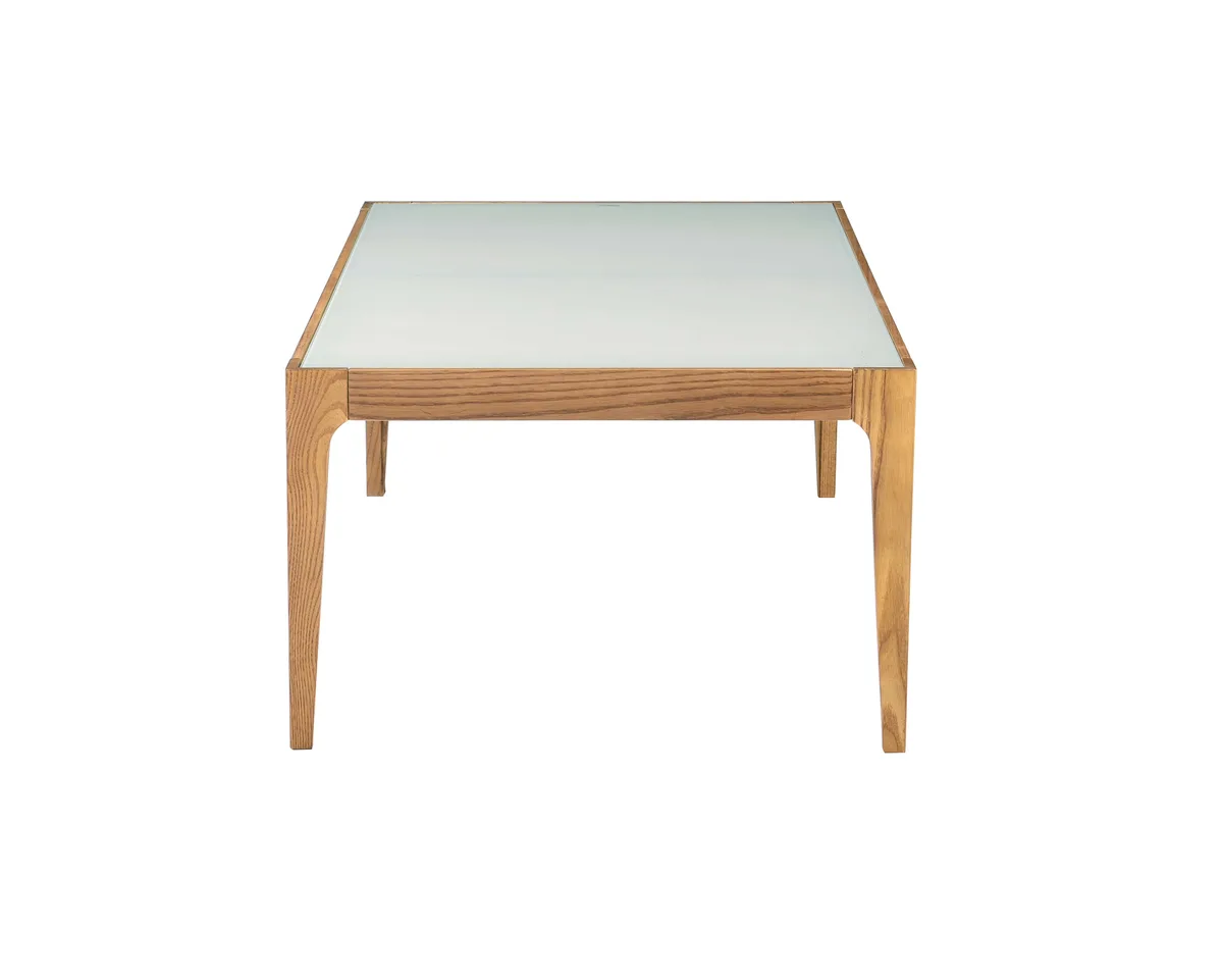 Gwynn Coffee Table in Natural & Frosted Glass 84665 — view 2