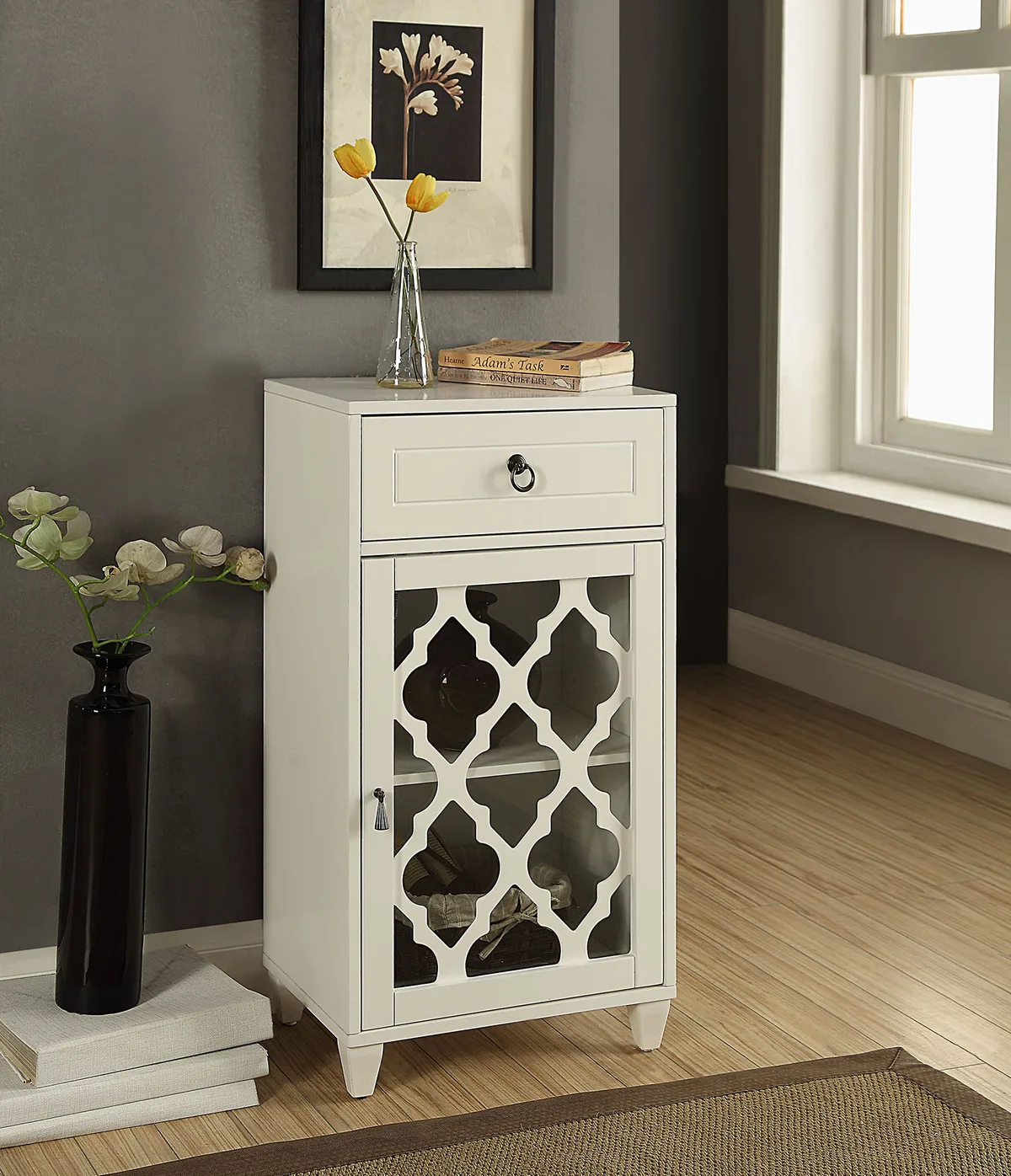 Ceara Cabinet in White 97378 — view 1