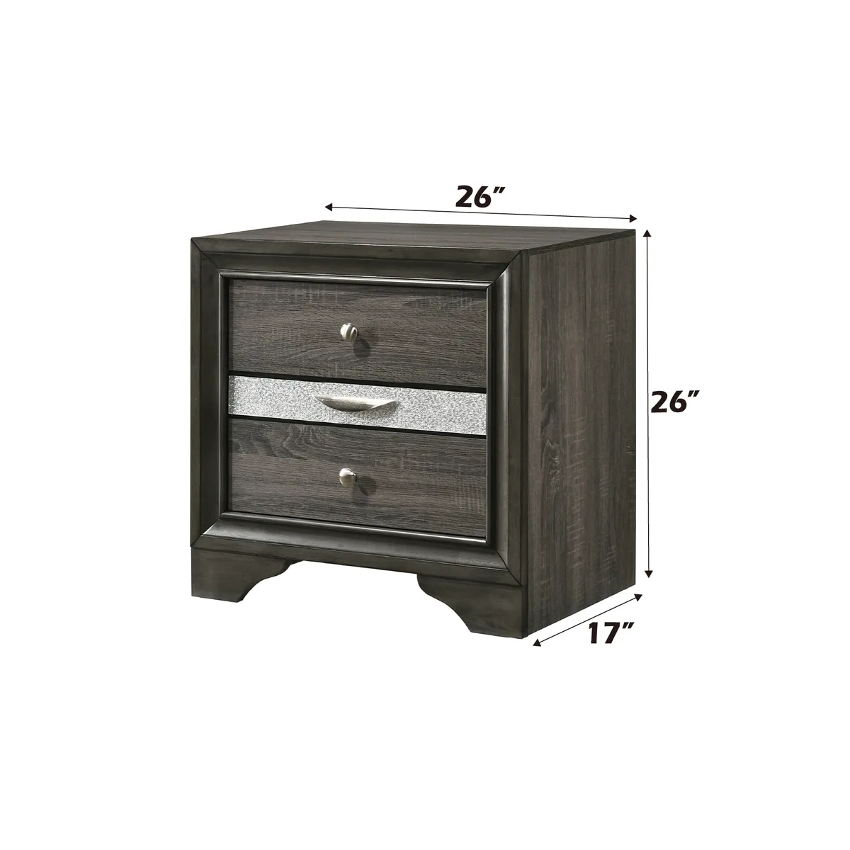 Naima Nightstand, Gray 25973 — view 3
