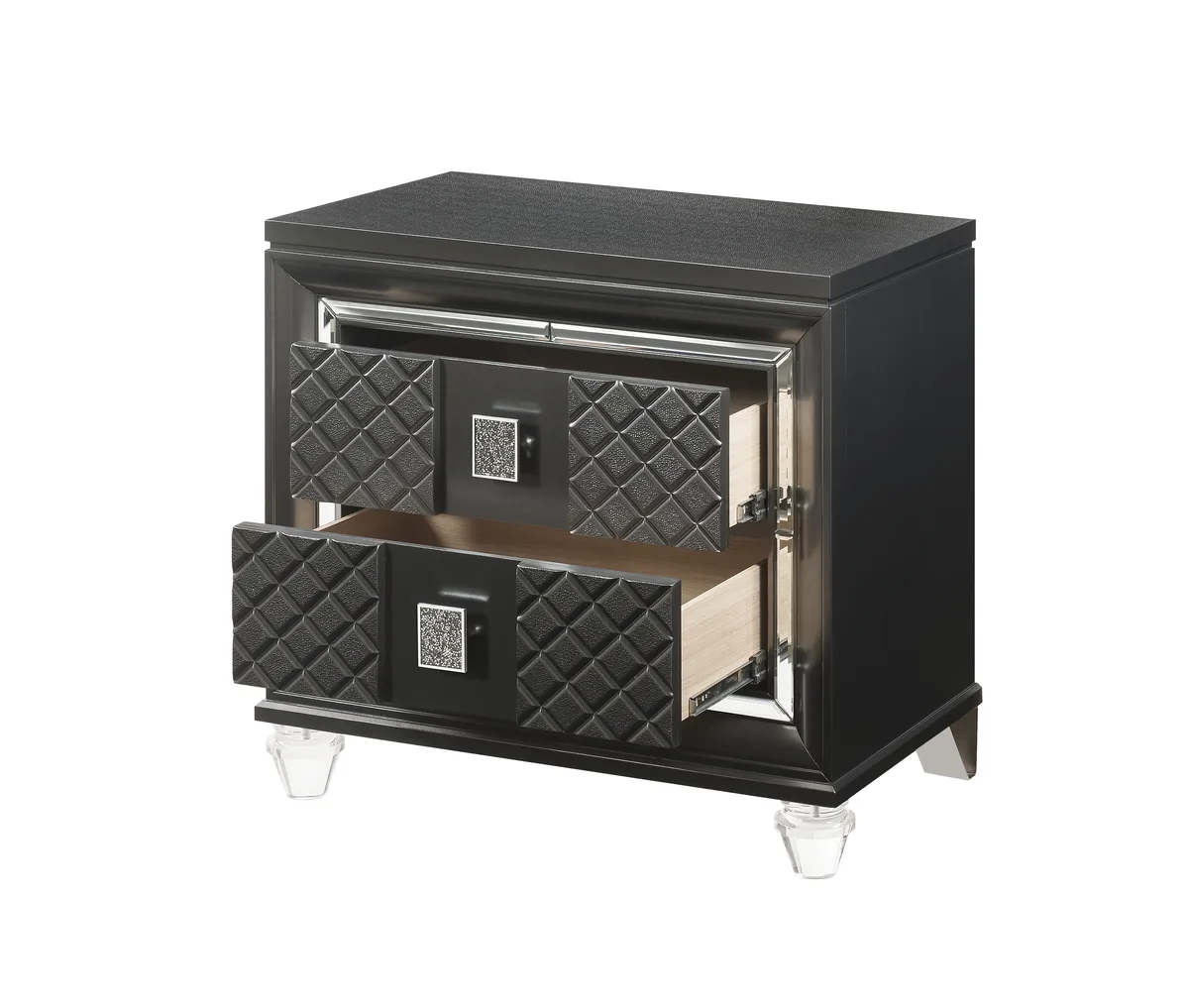 Sawyer Nightstand, Metallic Gray 27973 — view 3