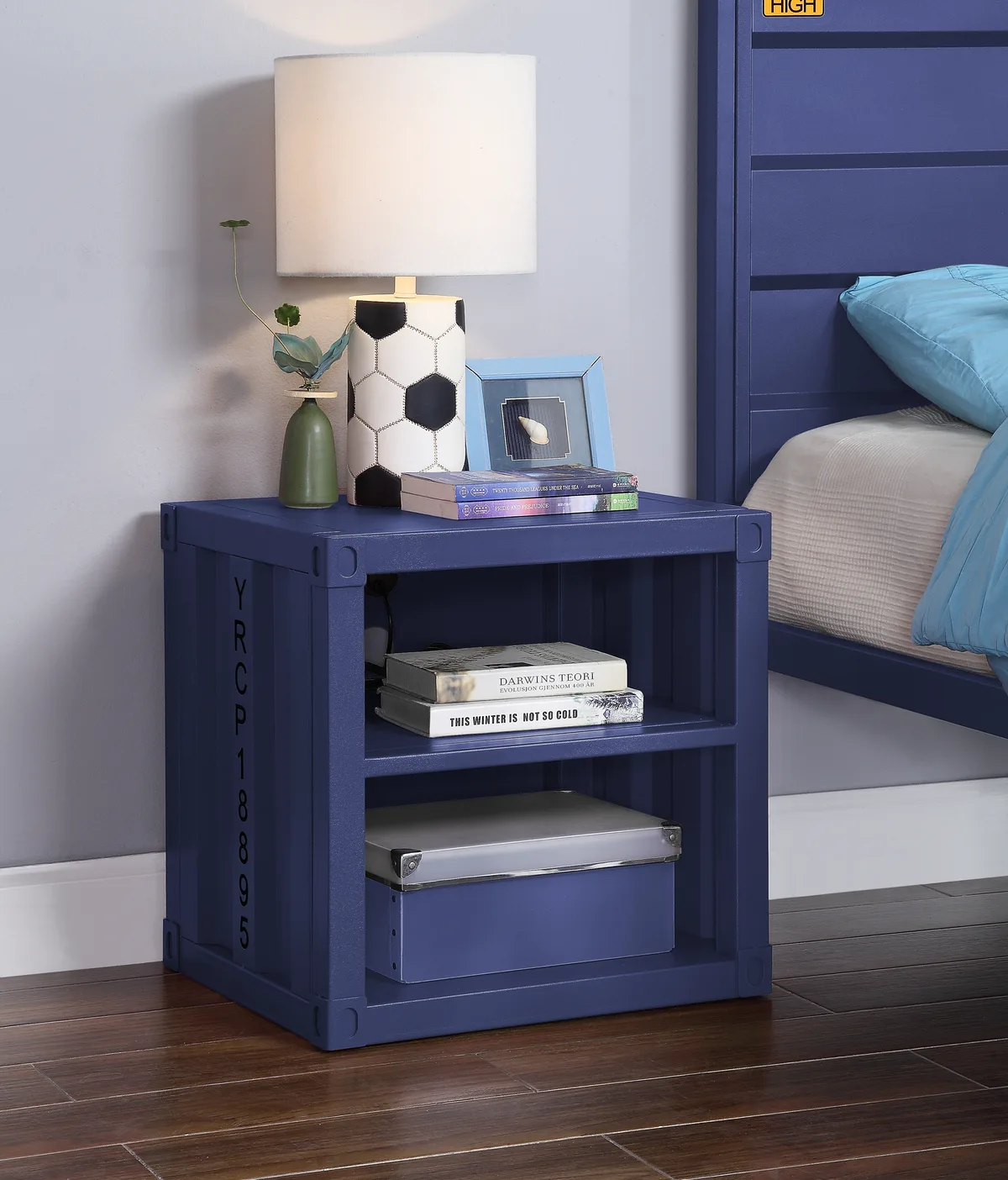 Cargo Nightstand (USB), Blue 35937 — view 1