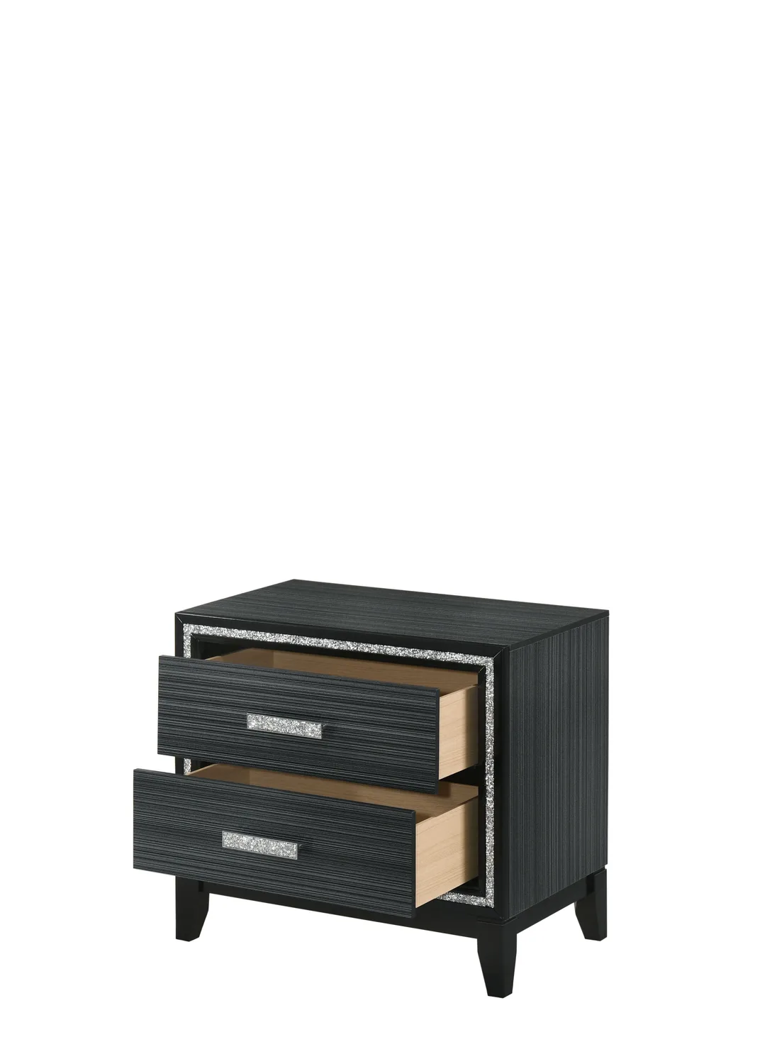 Haiden Nightstand, Weathered Black Finish 28433 — view 4