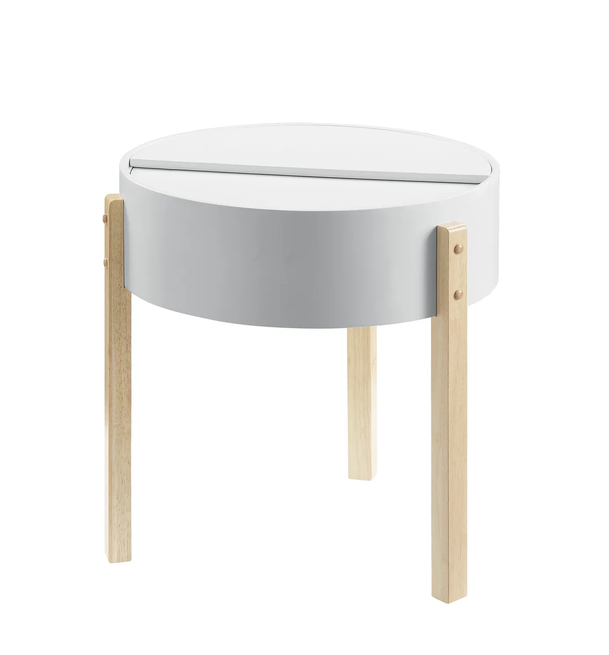 Bodfish End Table, White & Natural 83217 — view 1