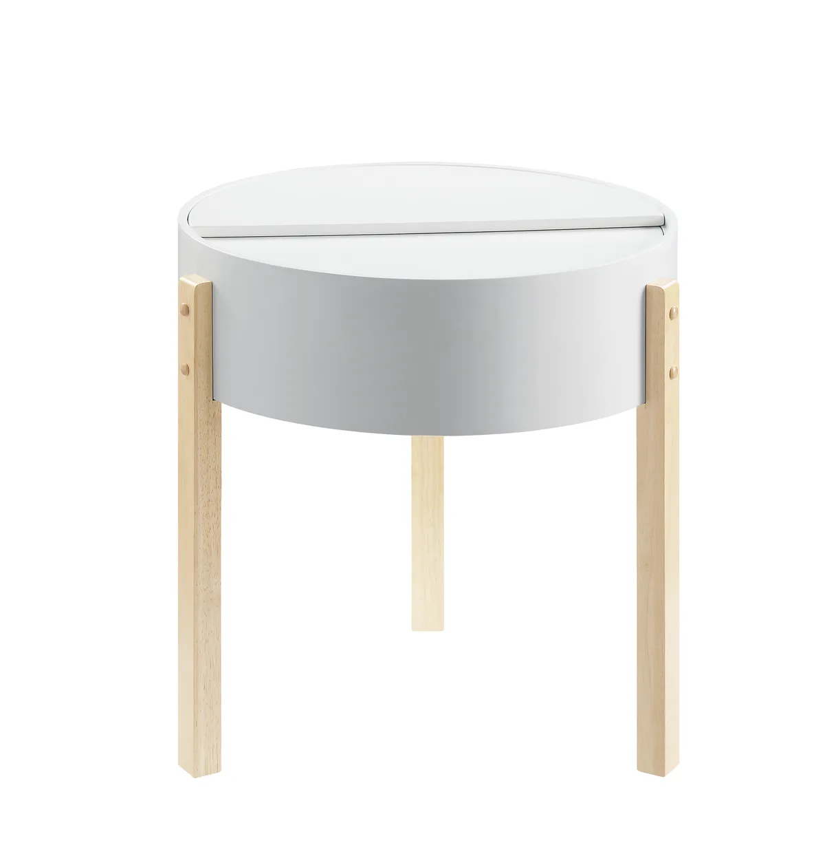Bodfish End Table, White & Natural 83217 — view 4