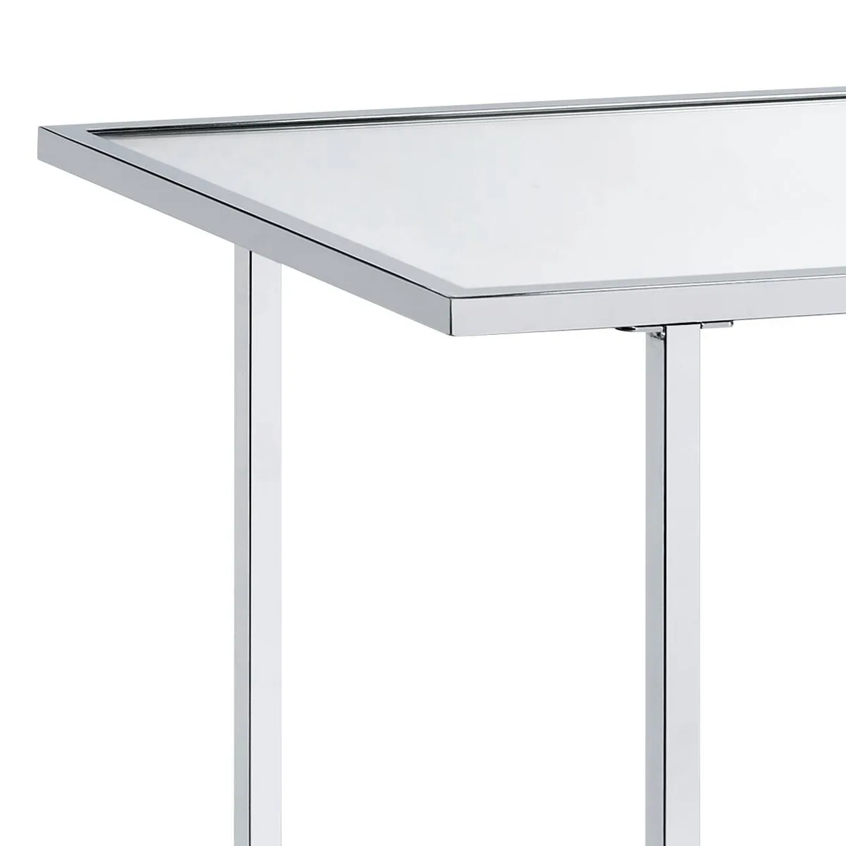 Angwin Console Table, Mirrored, Faux Marble & Chrome 90515 — view 3