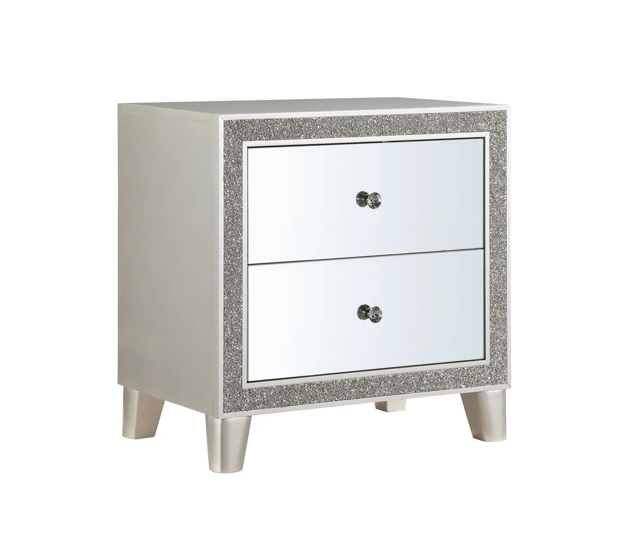 Sliverfluff Nightstand, Mirrored & Champagne Finish — view 1