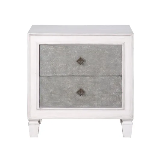 Katia Nightstand in Rustic Gray & White Finish — view 3