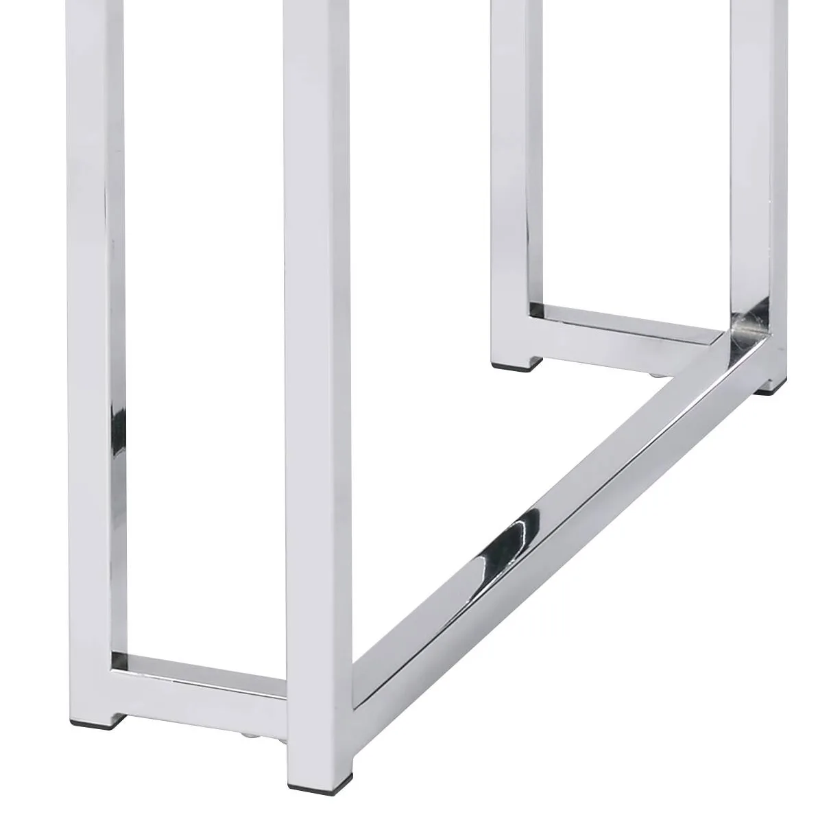 Chafik End Table, Natural Oak & Chrome 85372 — view 2