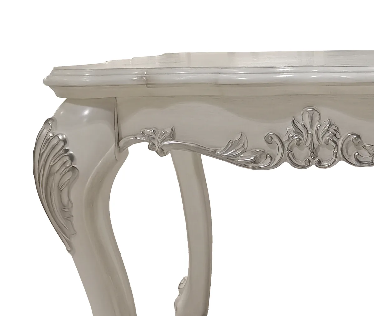 Dresden Bone White Finish End Table with Claw Legs — view 3