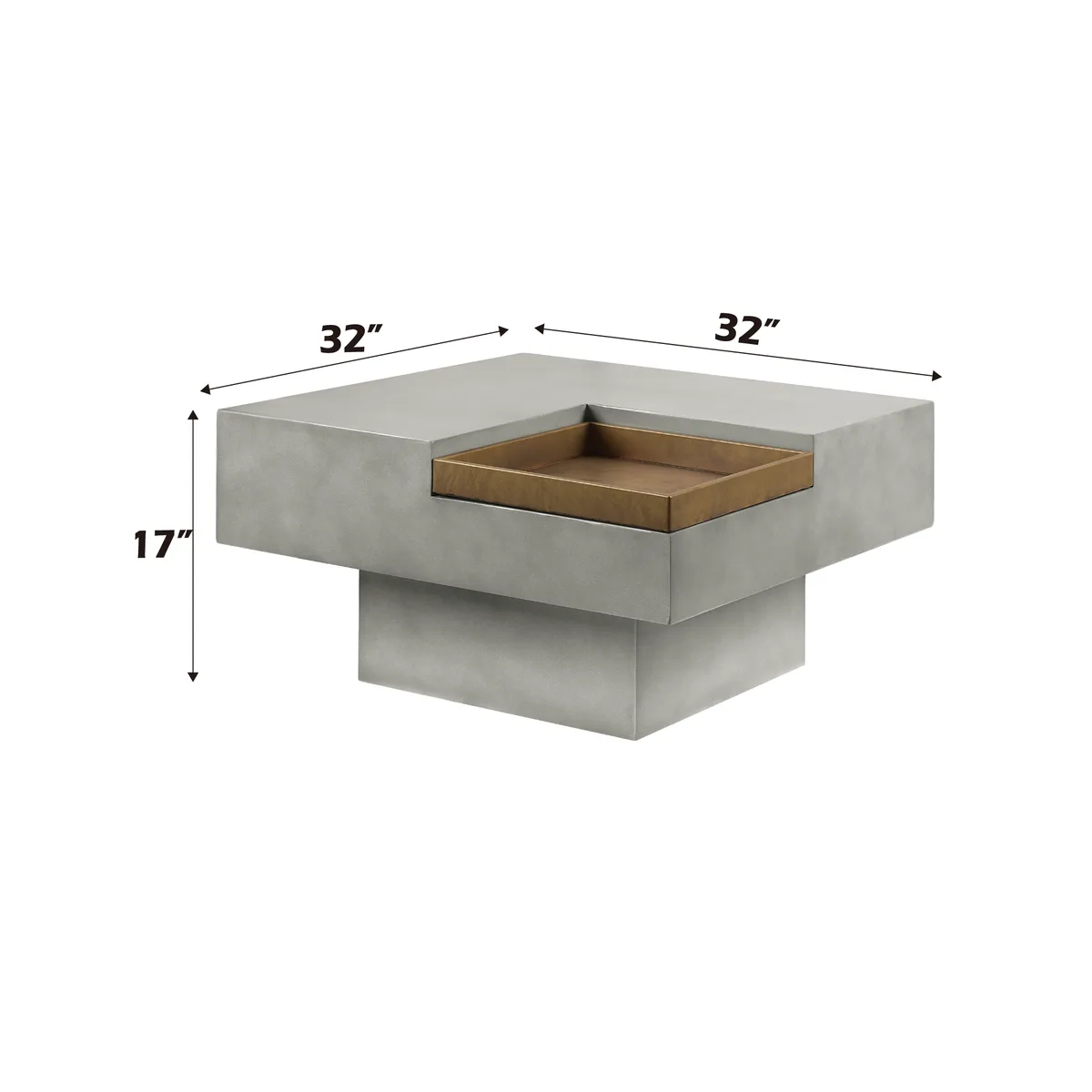 Kailano Coffee Table, Weathered Gray Finish — view 2