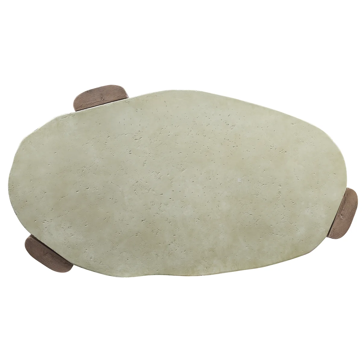 Dayana Off White & Oak Coffee Table with Concrete Top — view 4