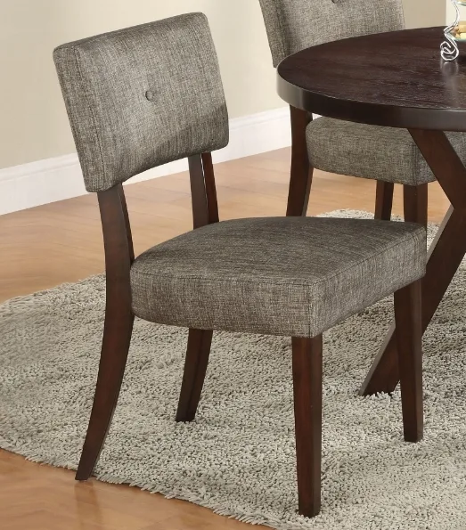 Acme Drake Side Chair (Set - 2) in Gray Fabric & Espresso 16252 — view 1