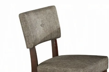 Acme Drake Side Chair (Set - 2) in Gray Fabric & Espresso 16252 — view 2