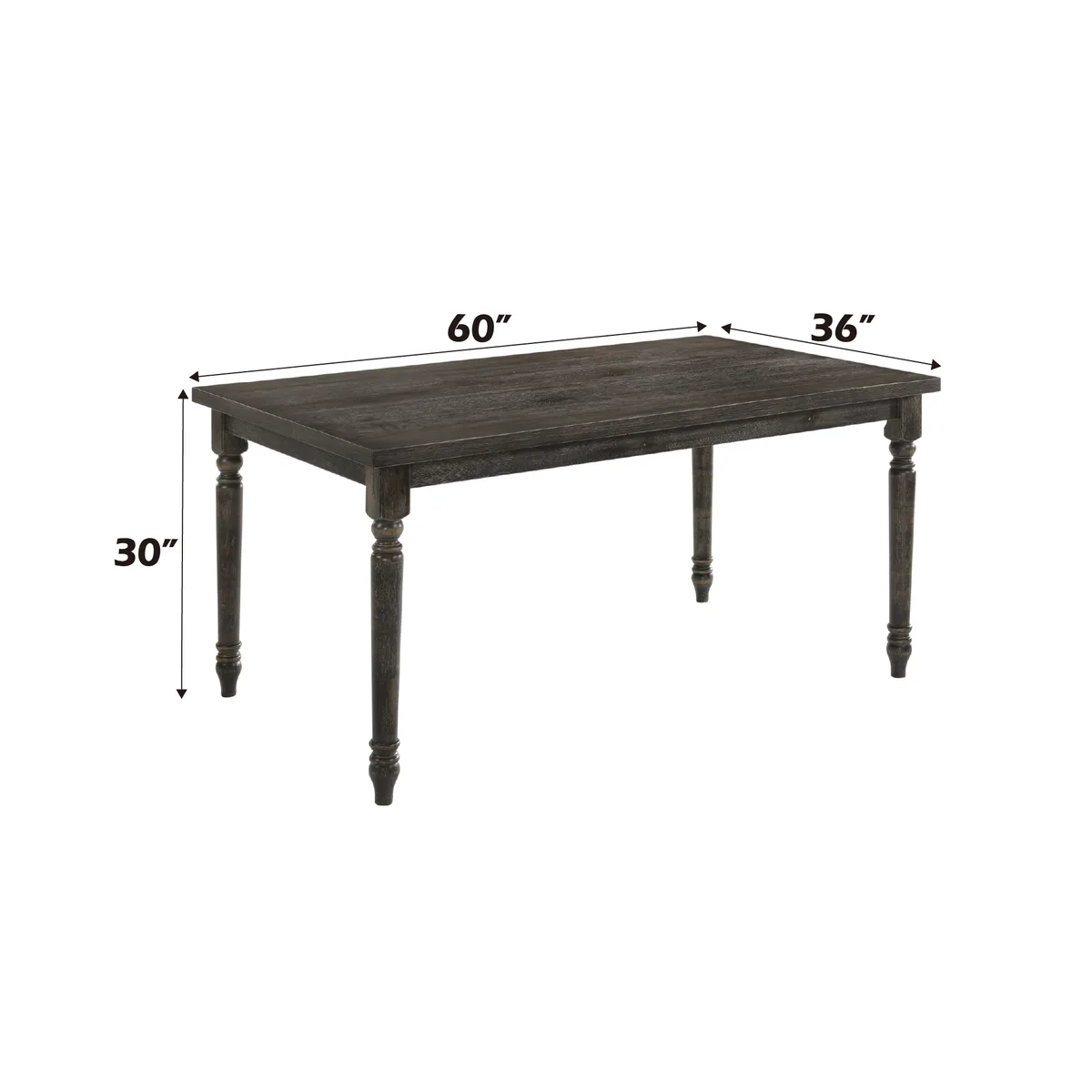 Claudia II Dining Table in Weathered Gray 71880 — view 2