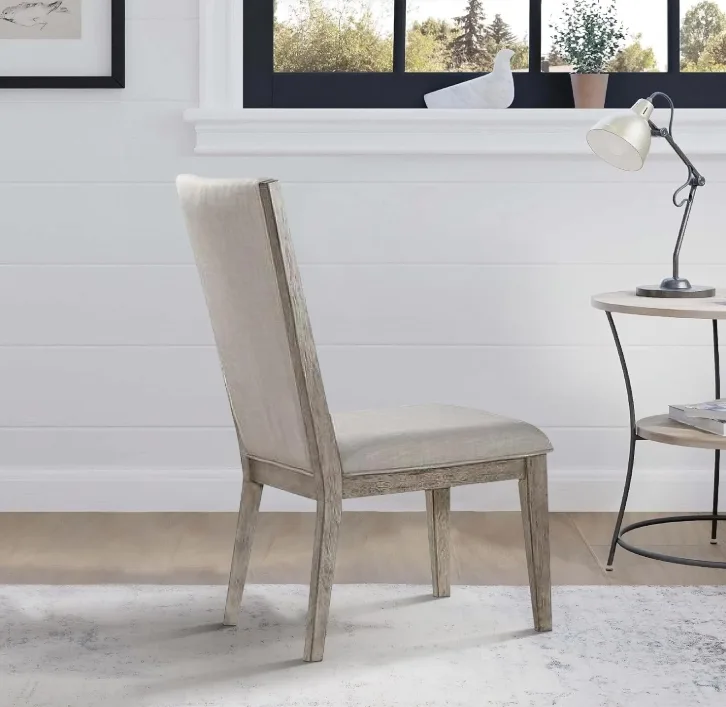 Acme Rocky Side Chair (Set - 2) in Fabric & Gray Oak 72862 — view 1