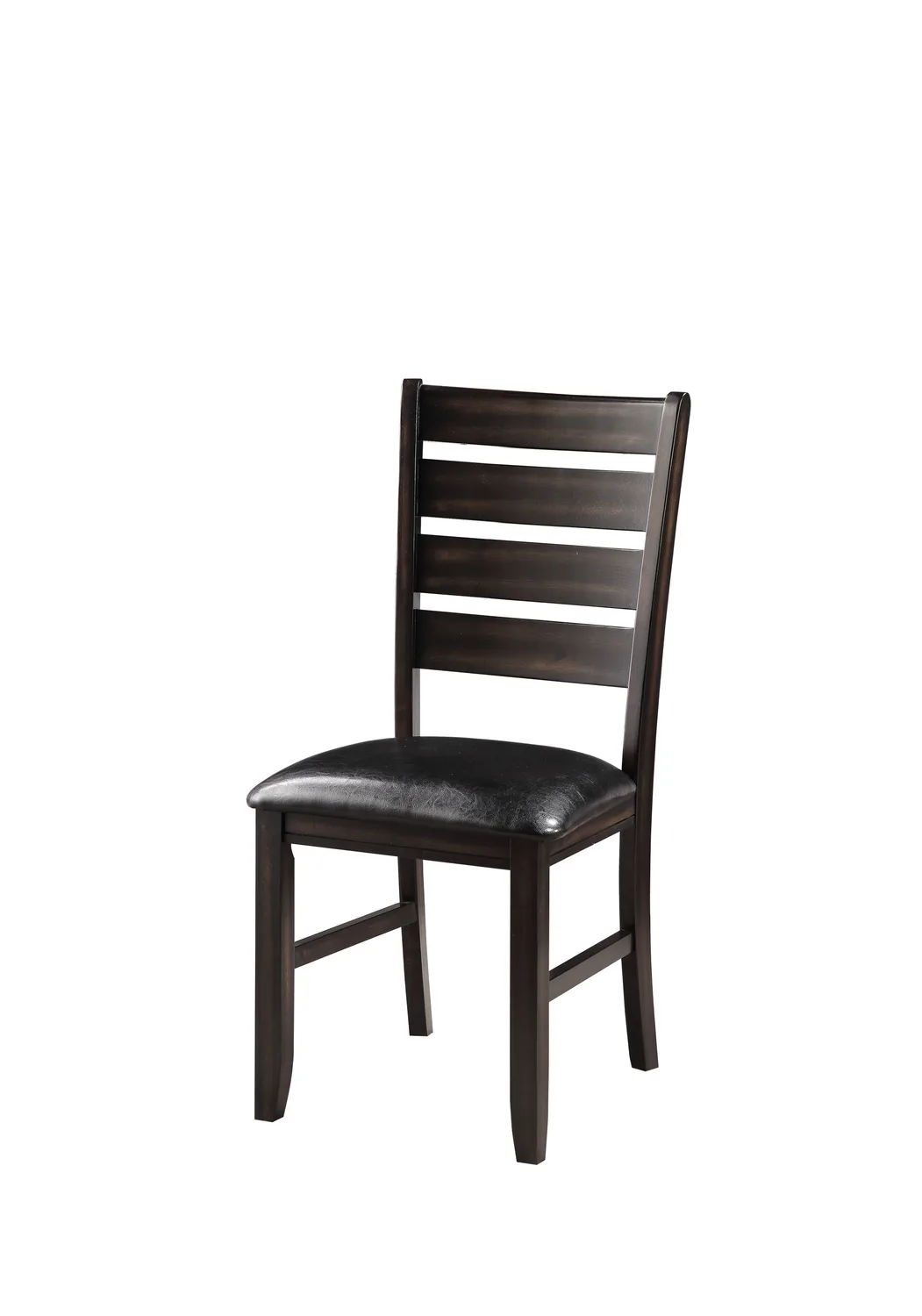 Acme Urbana Side Chair (Set - 2) in Black PU & Espresso 74624 — view 1