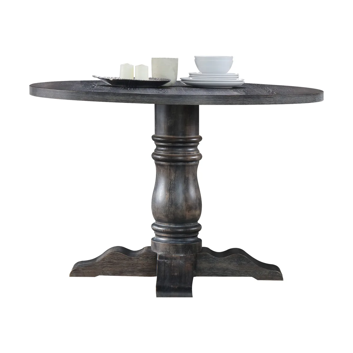 Leventis Dining Table in Weathered Gray 74640 — view 3