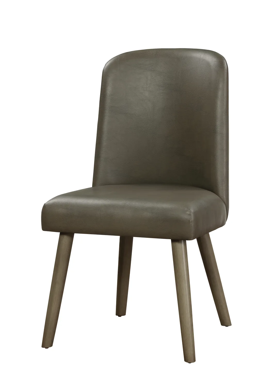 Acme Waylon Side Chair (Set - 2), Gray PU & Gray Oak (2Pc/1Ctn) 72202 — view 4