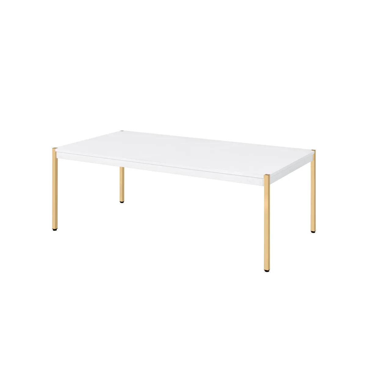 Otrac Coffee Table in White & Gold Finish — view 3